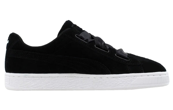 Кроссовки suede heart sneakers black/white Puma, черный — фото 2