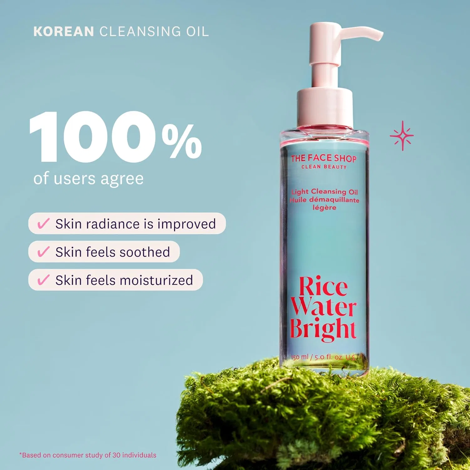 Гидрофильное масло The Face Shop — Масло для снятия макияжа Rice Water Bright Rich Cleansing Oil, 150 мл — фото 3