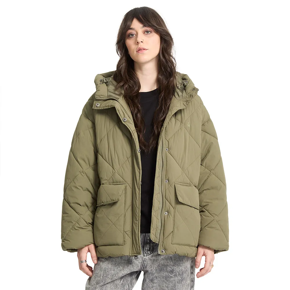 

Куртка Volcom Out Of Boxy puffer, зеленый