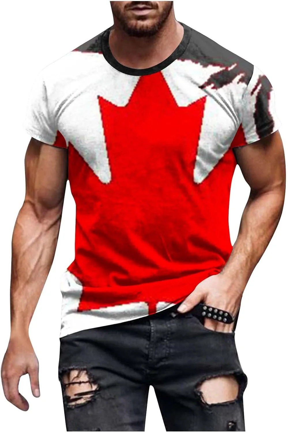 

Футболка мужская Canada Day с принтом кленового листа Uillui