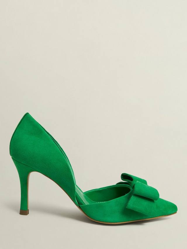 Замшевые туфли-лодочки elva с бантиком Hobbs, цвет Cilantro Green