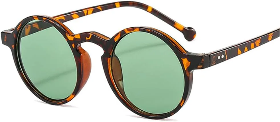 

Круглые солнцезащитные очки для женщин с заклепками, желейного цвета, для активного отдыха, мужские, в стиле панк, с защитой от УФ-излучения UV400 UYPTK, Black Gray