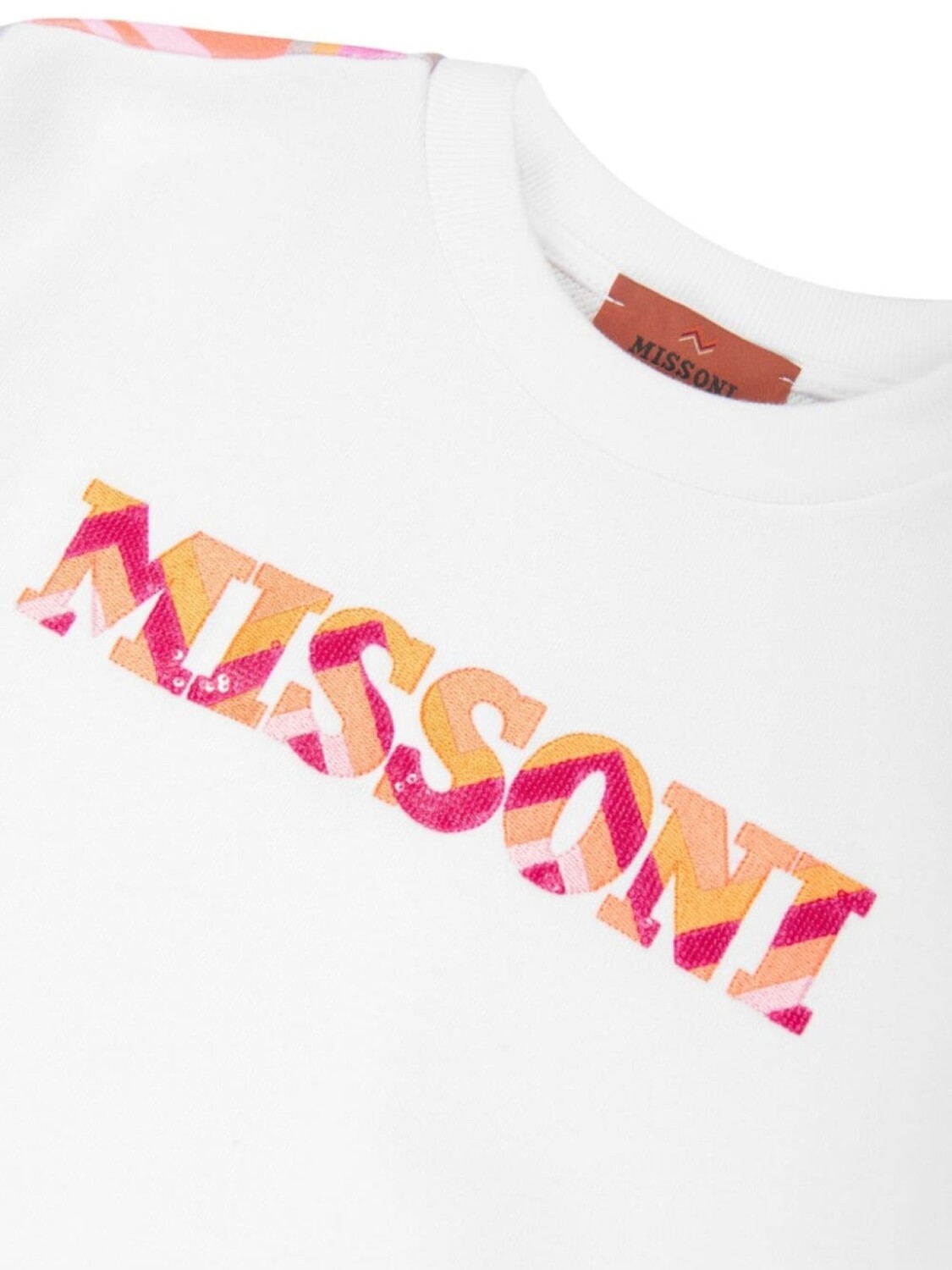 Missoni Kids толстовка с зигзагообразным принтом, оранжевый — фото 4