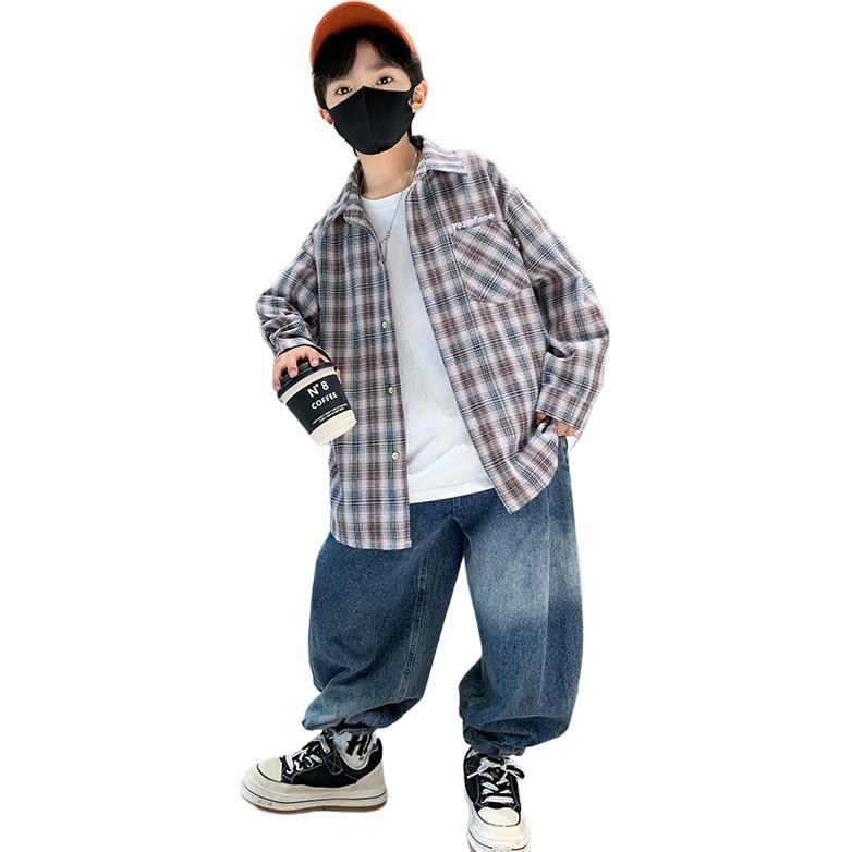 

Детская повседневная рубашка с лацканом Moderate EASTERN CAMEL, серый