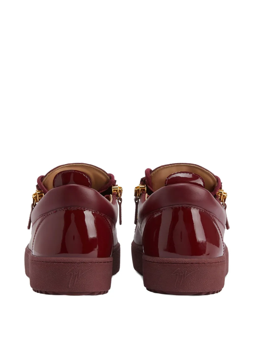 Кроссовки из лакированной кожи FRANKIE Giuseppe Zanotti, красный — фото 3
