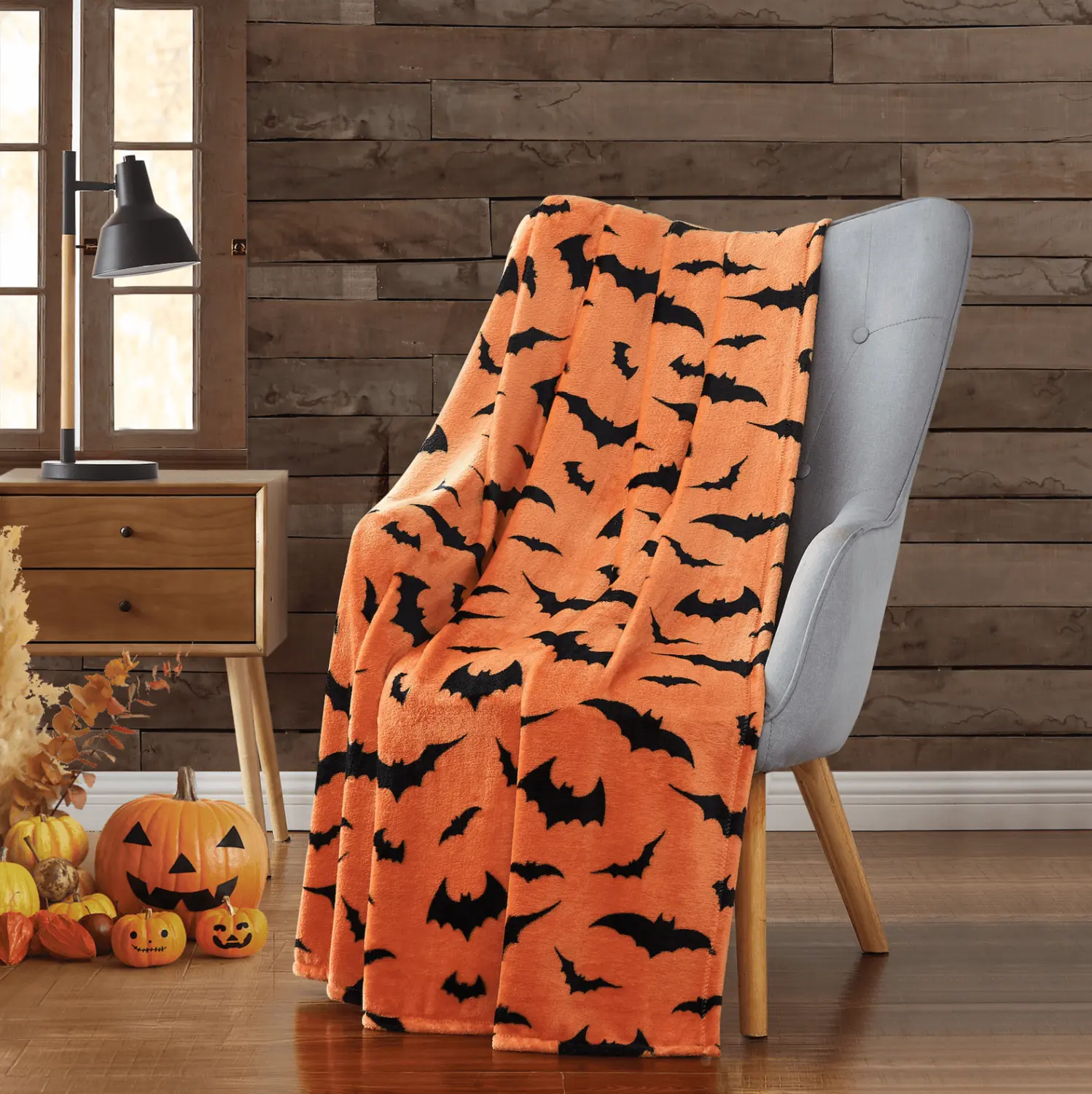 

Одеяло Kate Aurora Spooky Bats, оранжевый