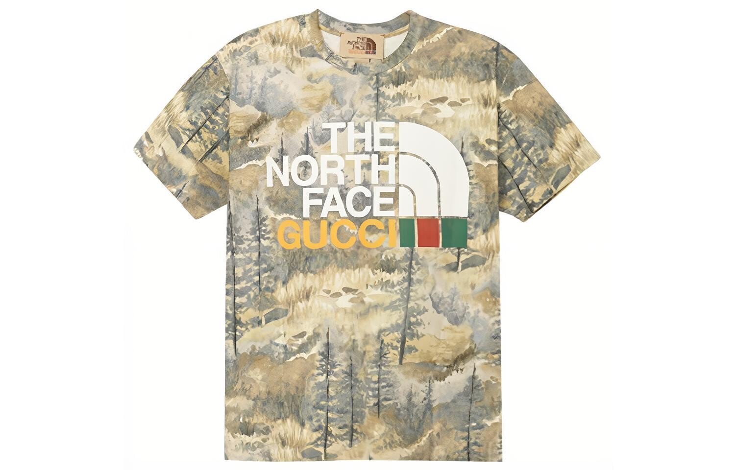 

Футболка женская Gucci x The North Face с принтом, белый / серый