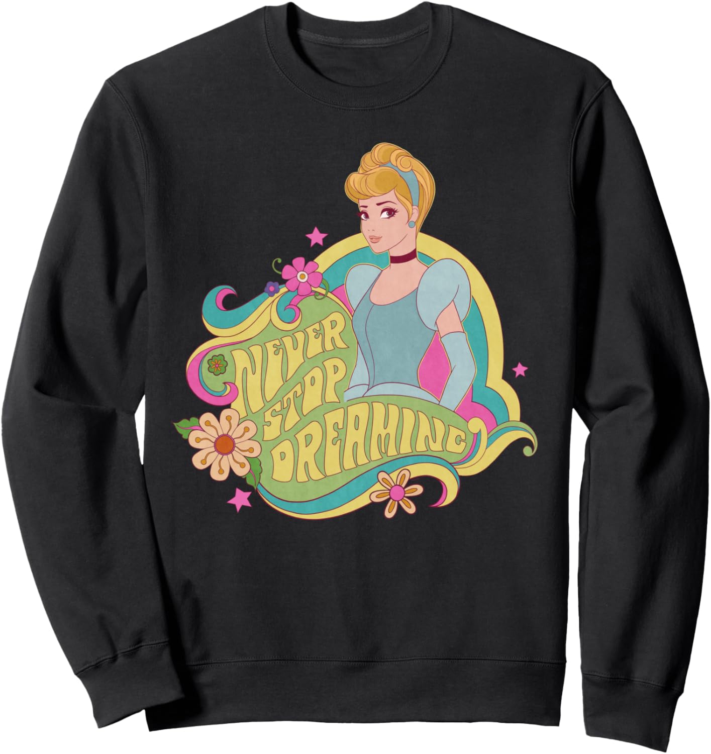 

Толстовка Disney Princess Золушка «Никогда не переставай мечтать», черная, Черный, Толстовка Disney Princess Золушка «Никогда не переставай мечтать», черная