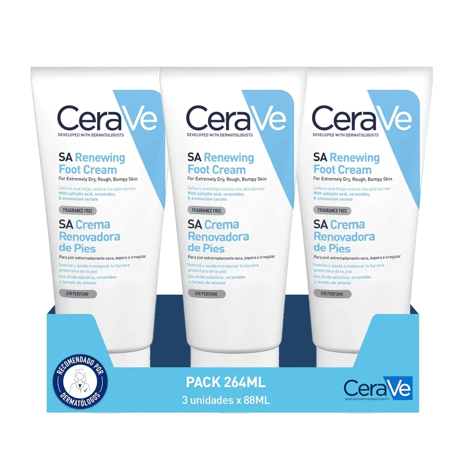 Крем для ног CeraVe SA Renewing Foot Cream 3 x 88 мл Cerave