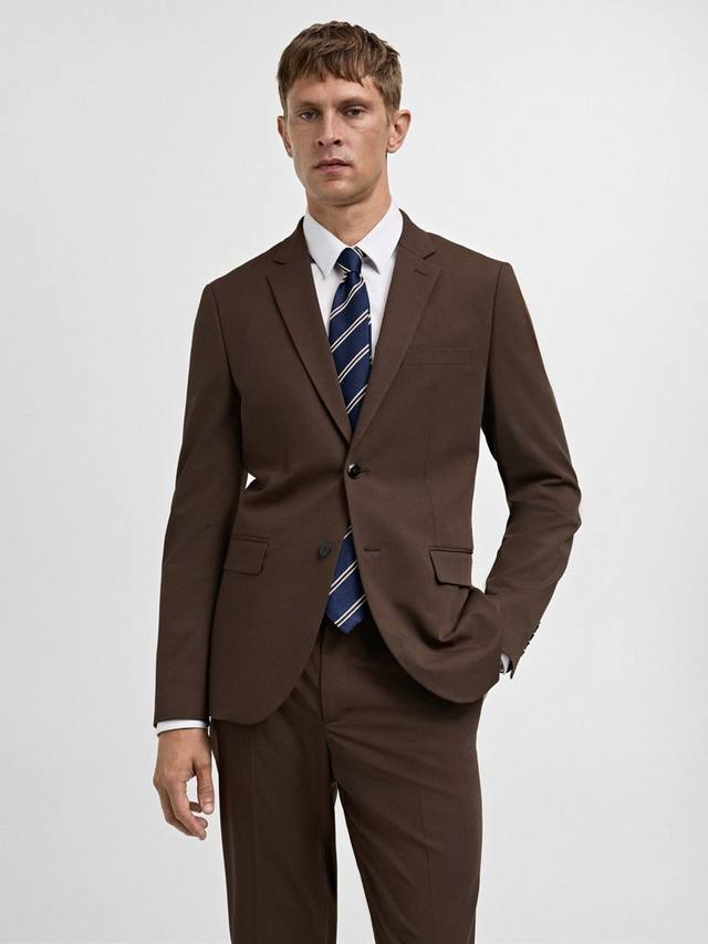 

Пиджак Paris Super Slim Fit Mango, Medium Brown