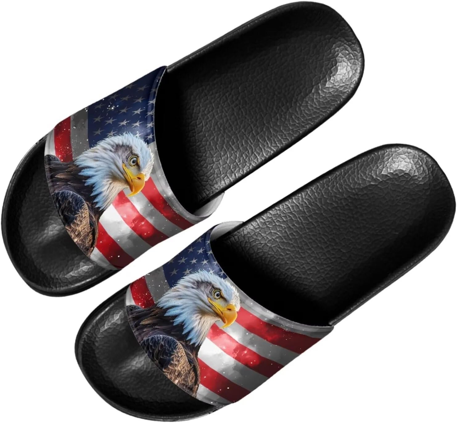 

Мужские и женские слайд-сандалии Forchrinse с ямайским флагом, для дома и улицы, легкие мягкие шлепанцы для душа, Bold Eagle American Flag