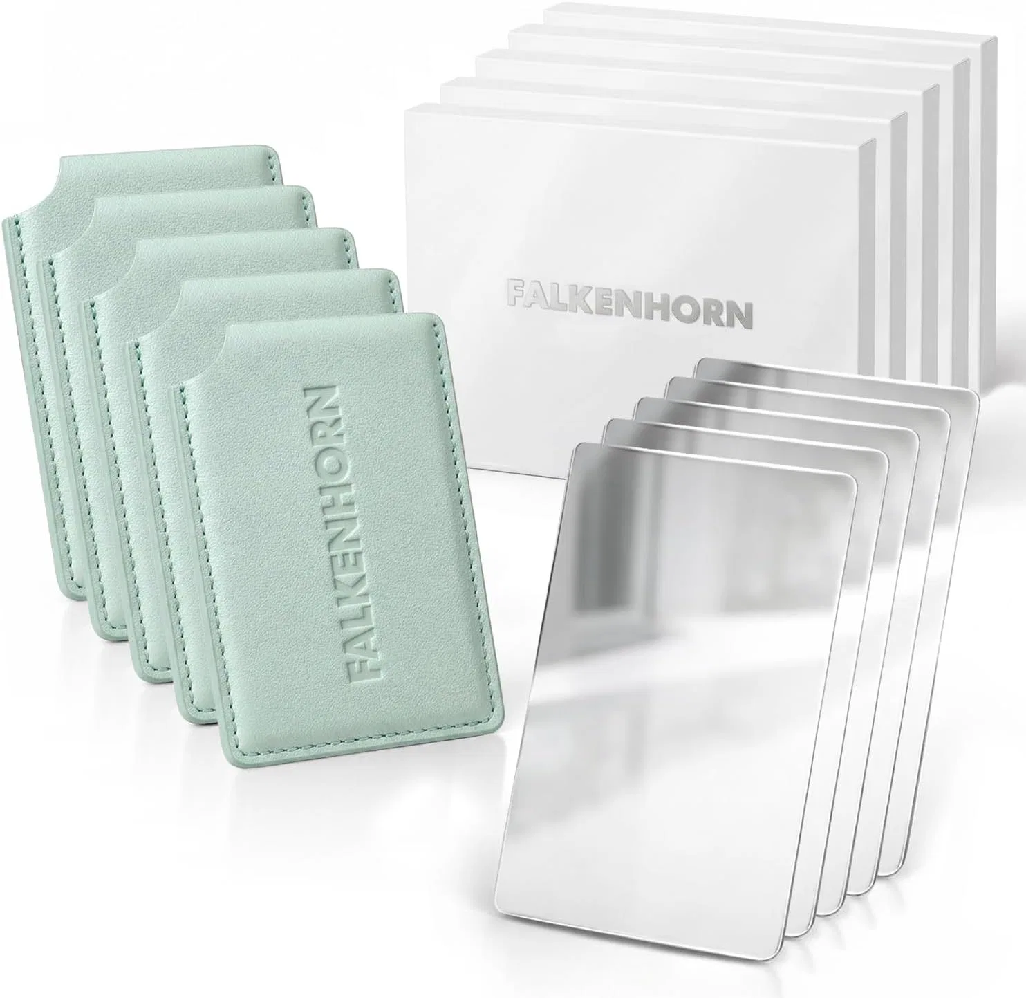Набор компактных зеркал в чехле Falkenhorn Falkenhorn, Lightblue