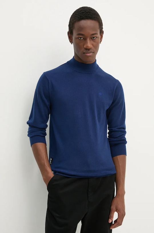 

Шерстяной свитер G-Star, темно-синий