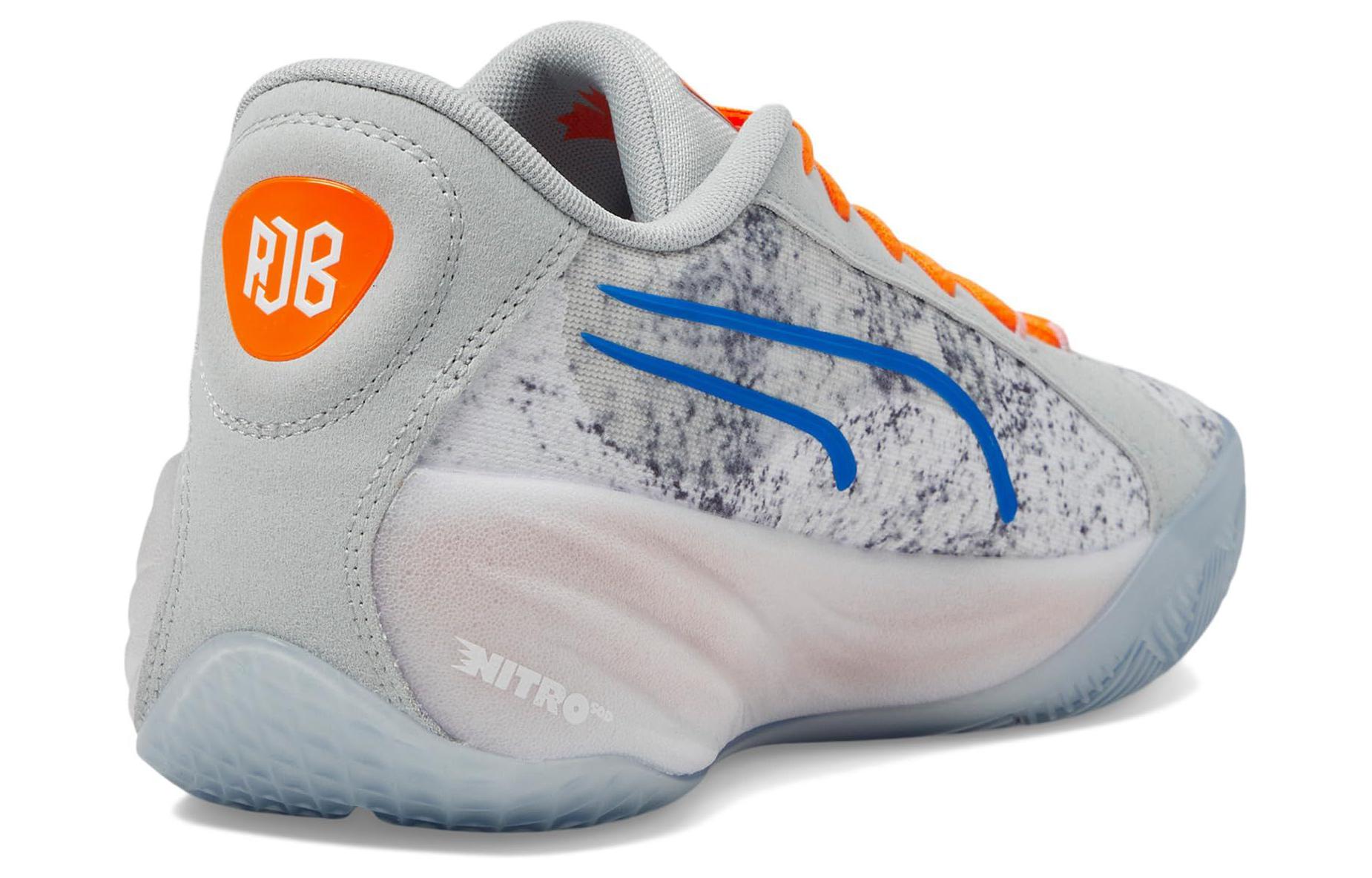 Футболка X Rj Barrett All Pro Nitro 'Knicks' PUMA, серо-оранжевая — фото 3