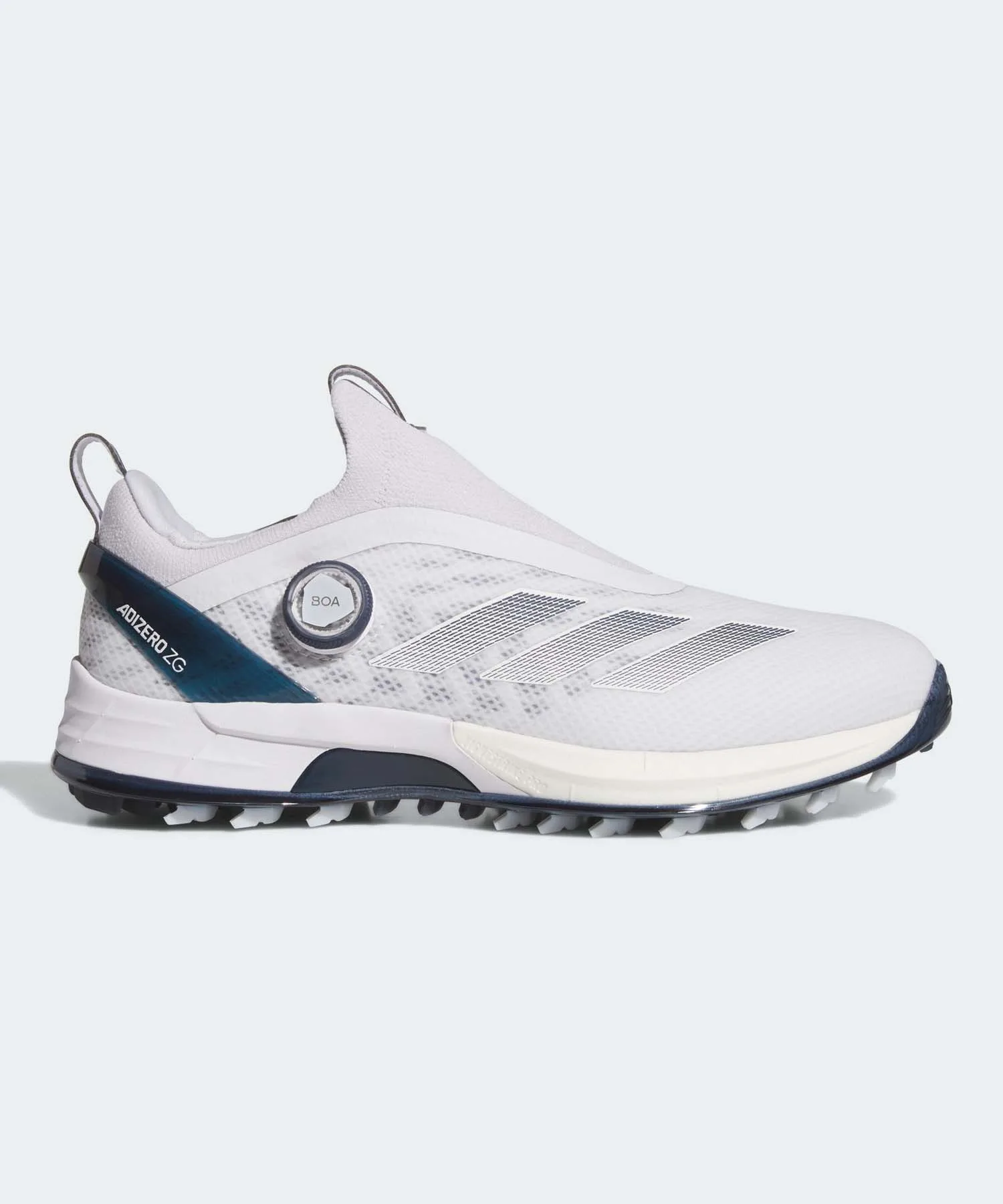 Мужские кроссовки для гольфа Adidas Adizero ZG25 Boa бело-синие