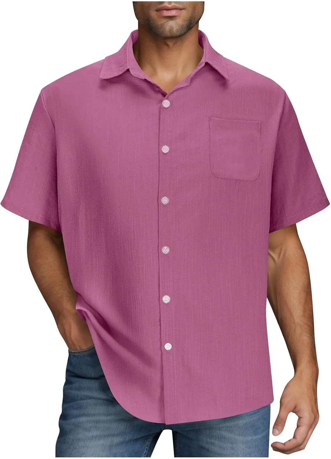 

Мужская летняя рубашка с коротким рукавом Casual