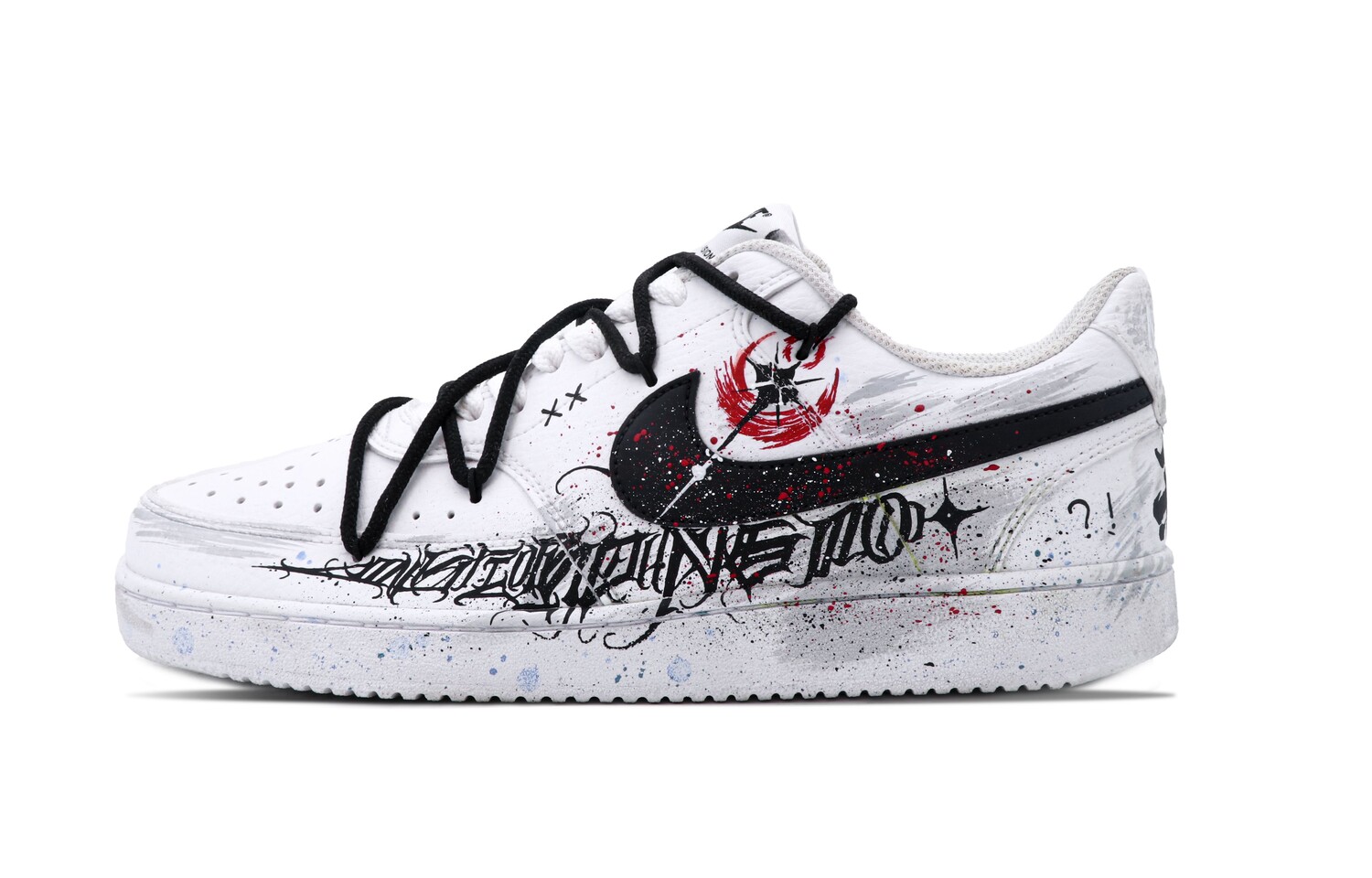 

Кроссовки Nike Court Vision 1 Skateboarding Shoes Men Low-top Black/White, белый