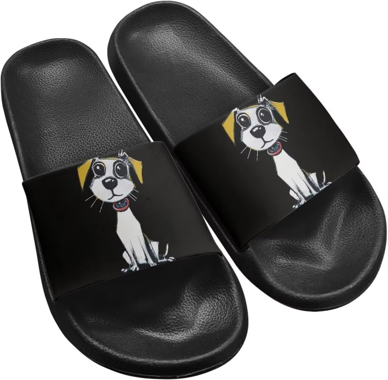 

Тапочки Hechitok для женщин и мужчин, шлепанцы для душа и дома, удобные и мягкие плоские сандалии из ЭВА, Cute Dog