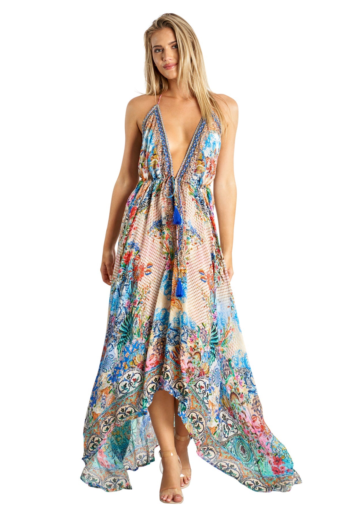 

Платье макси Mathi Halter La Moda Clothing, цвет multi