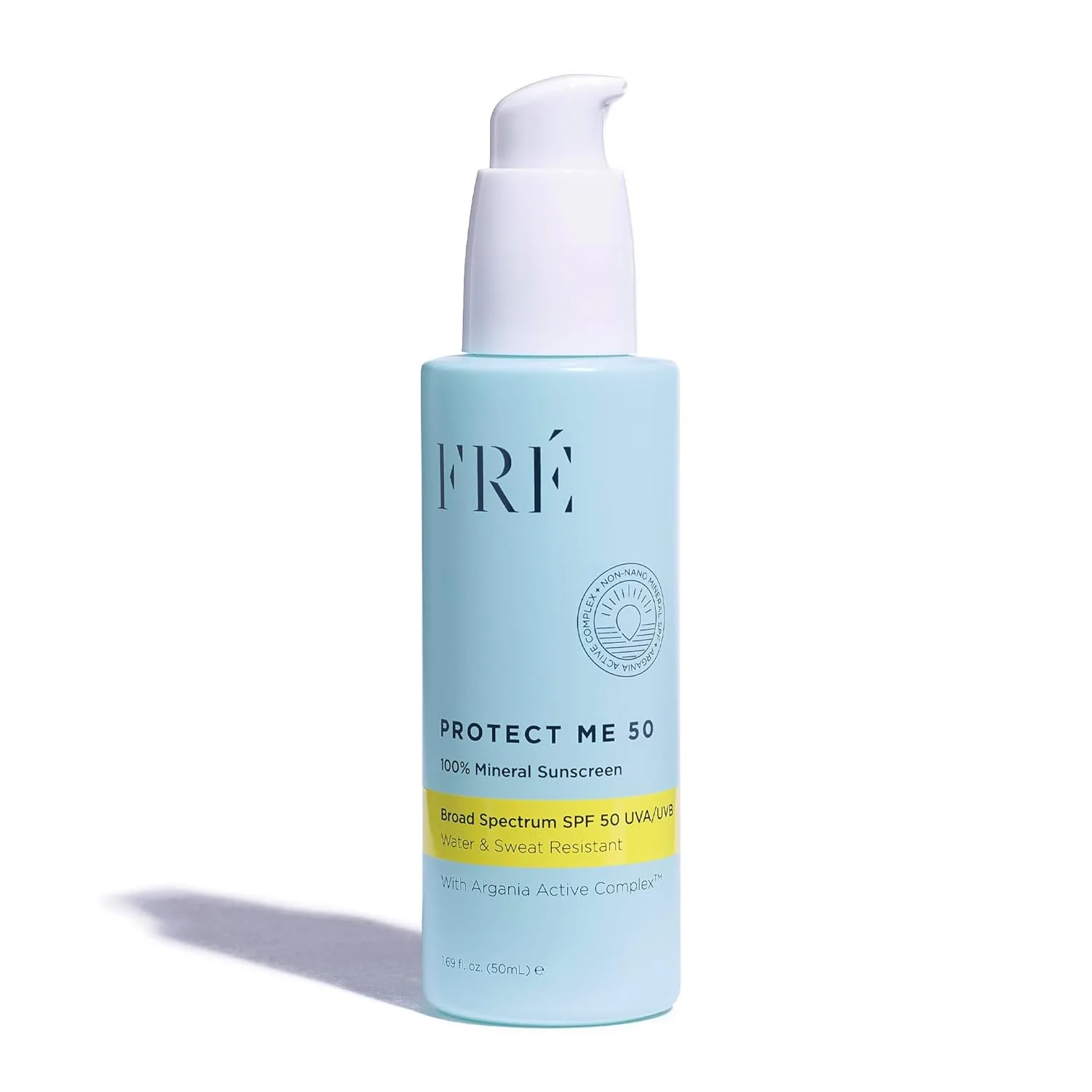 Mineral Face Sunscreen с Non-Nano Zinc Oxide SPF 50, PROTECT ME от FRE Skincare - безопасный для рифов, водостойкий, без белого налета, увлажняющий крем для лица - Non-Comedogenic и протестировано офтальмологами Fré, white