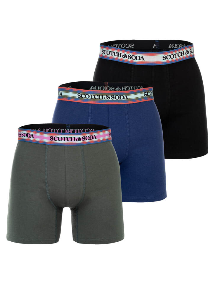 

Боксеры Scotch & Soda short 3er Pack, цвет schwarz/grün