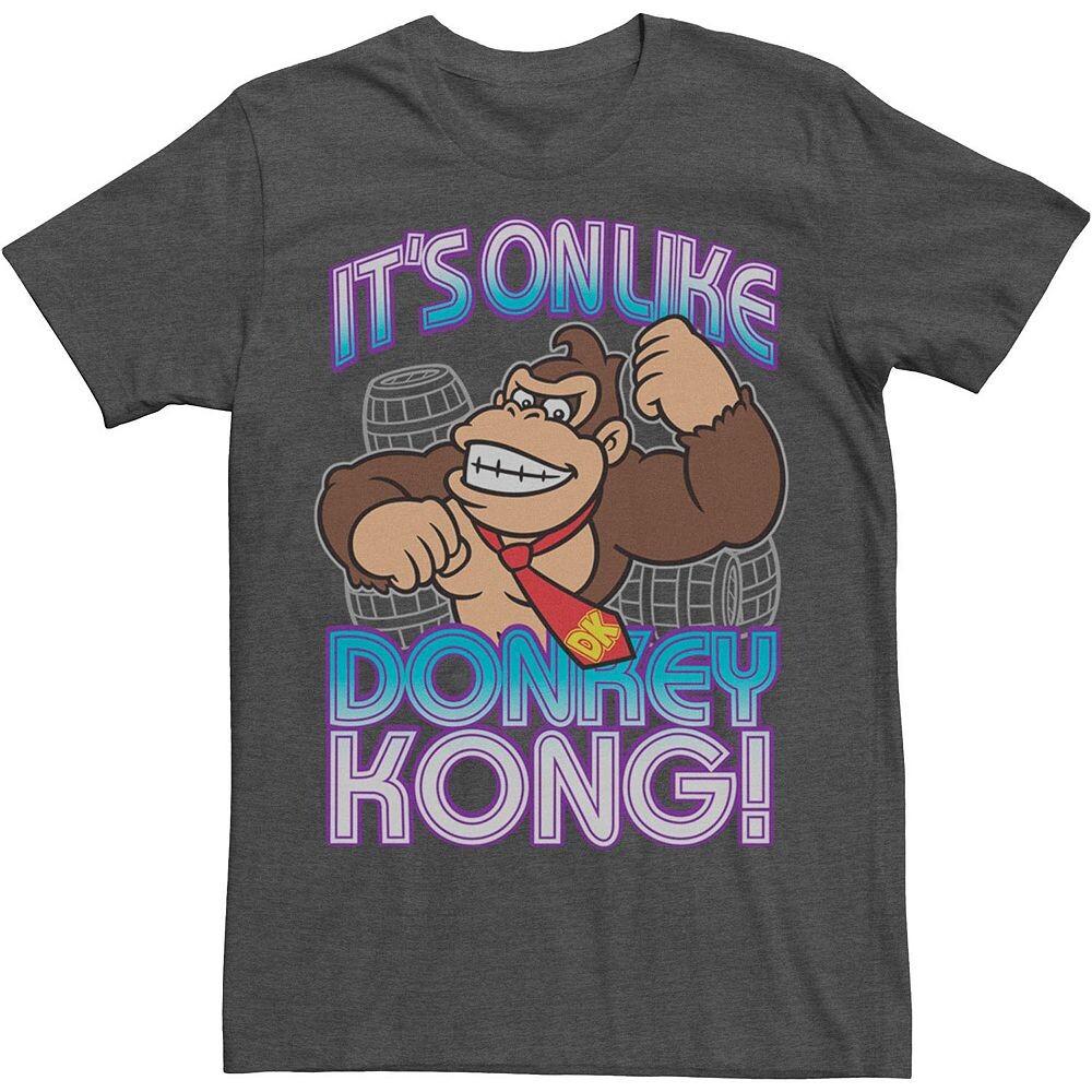 

Большой и высокий Nintendo Donkey Kong на футболке Licensed Character, цвет Charcoal Heather