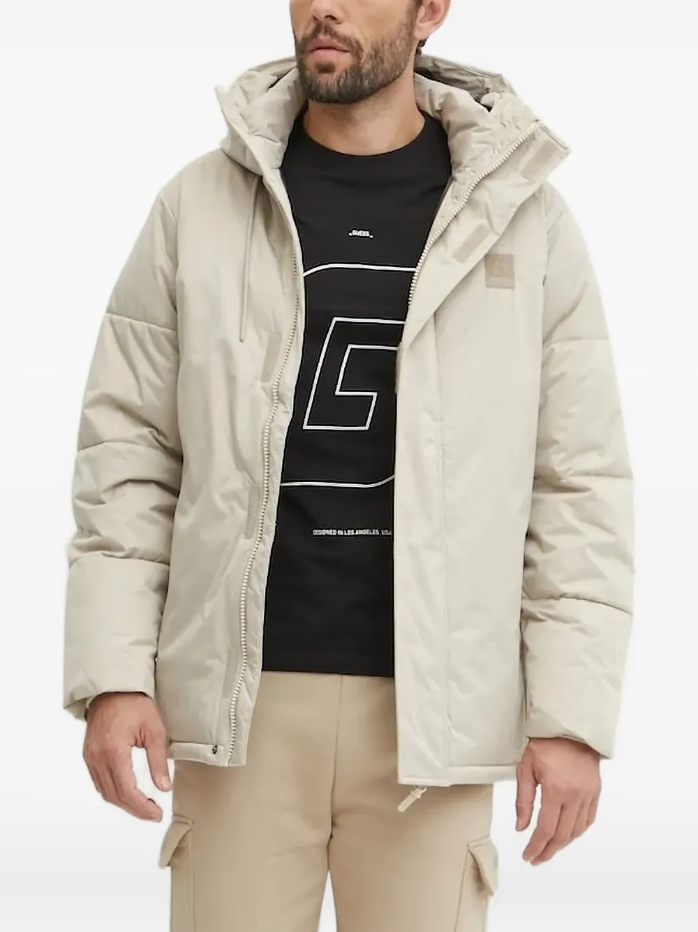 

Стеганая куртка с капюшоном GUESS USA, нейтральный