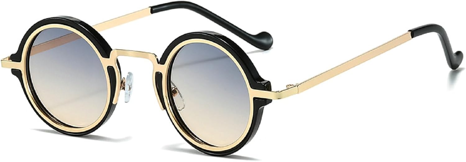 

Солнцезащитные очки в стиле ретро-панк для женщин, винтажная мода 90-х, маленькая металлическая оправа, градиентные солнцезащитные очки в стиле хиппи, милые круглые солнцезащитные очки mincl, Green