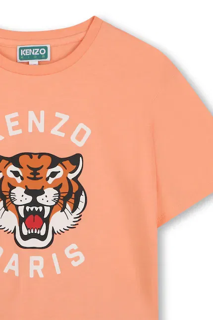 Футболка с коротким рукавом оранжевая, Kenzo kids — фото 3