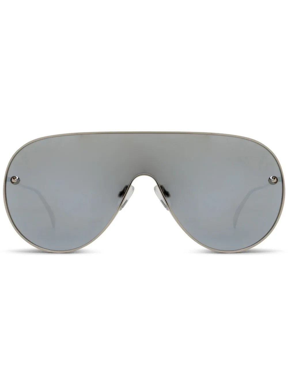 

Солнцезащитные очки в массивной оправе Alexander McQueen Eyewear, серебряный