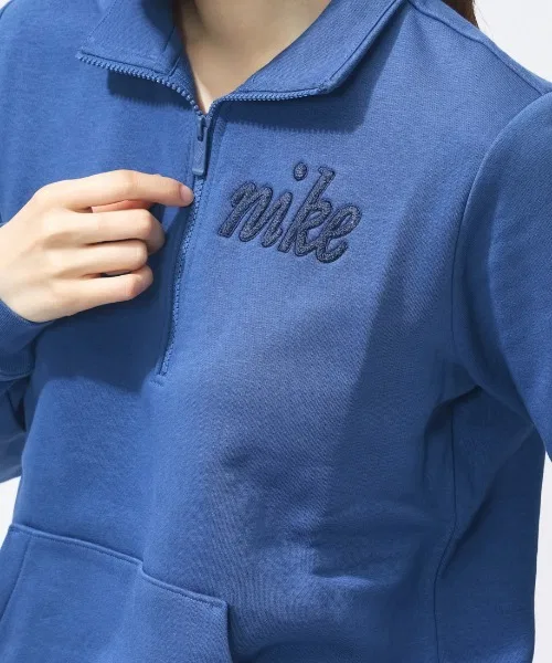 Свитшот Nike Club Fleece с логотипом, сине-серый