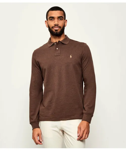 

Футболка поло Slim fit Polo Ralph Lauren, коричневый