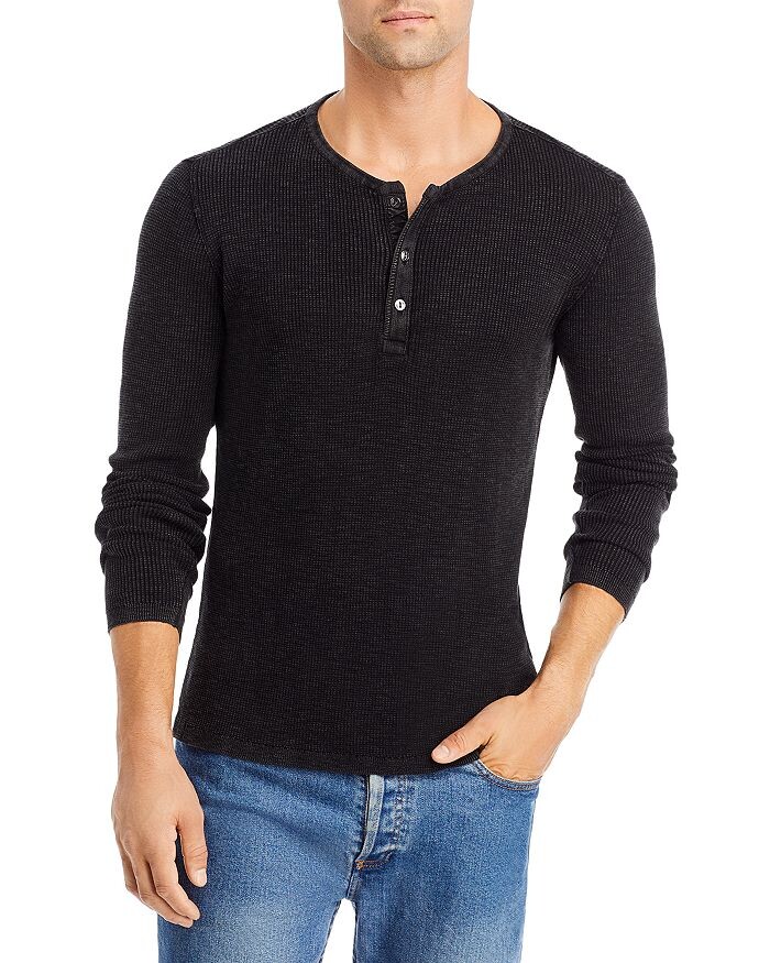 

Лонгслив Memphis Waffle Henley John Varvatos, черный