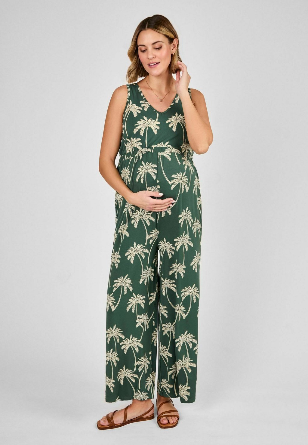

Комбинезон PALM WIDE LEG JoJo Maman Bébé, зеленый