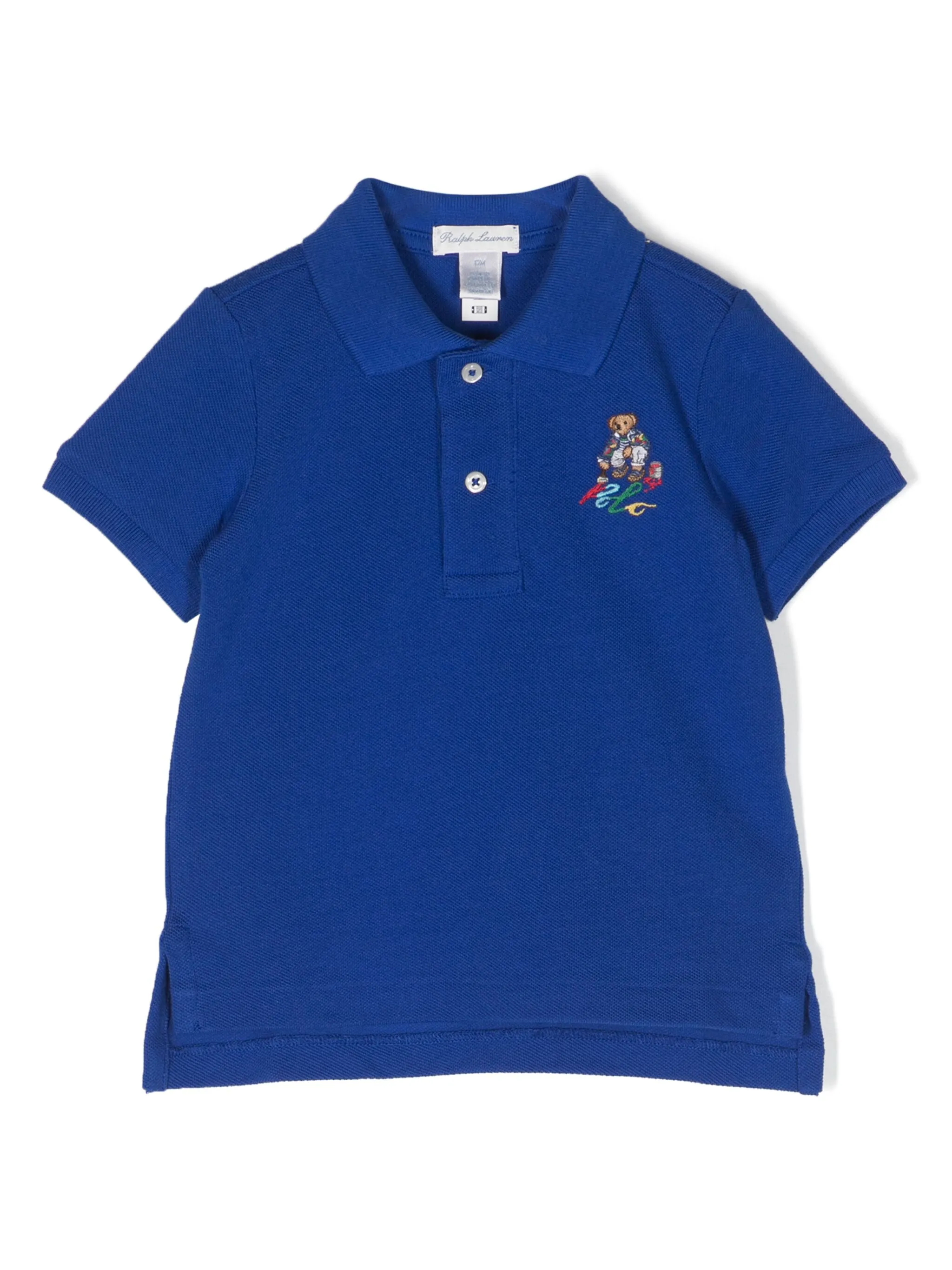 

Рубашка поло с вышитым логотипом Polo Ralph Lauren Kids, синий