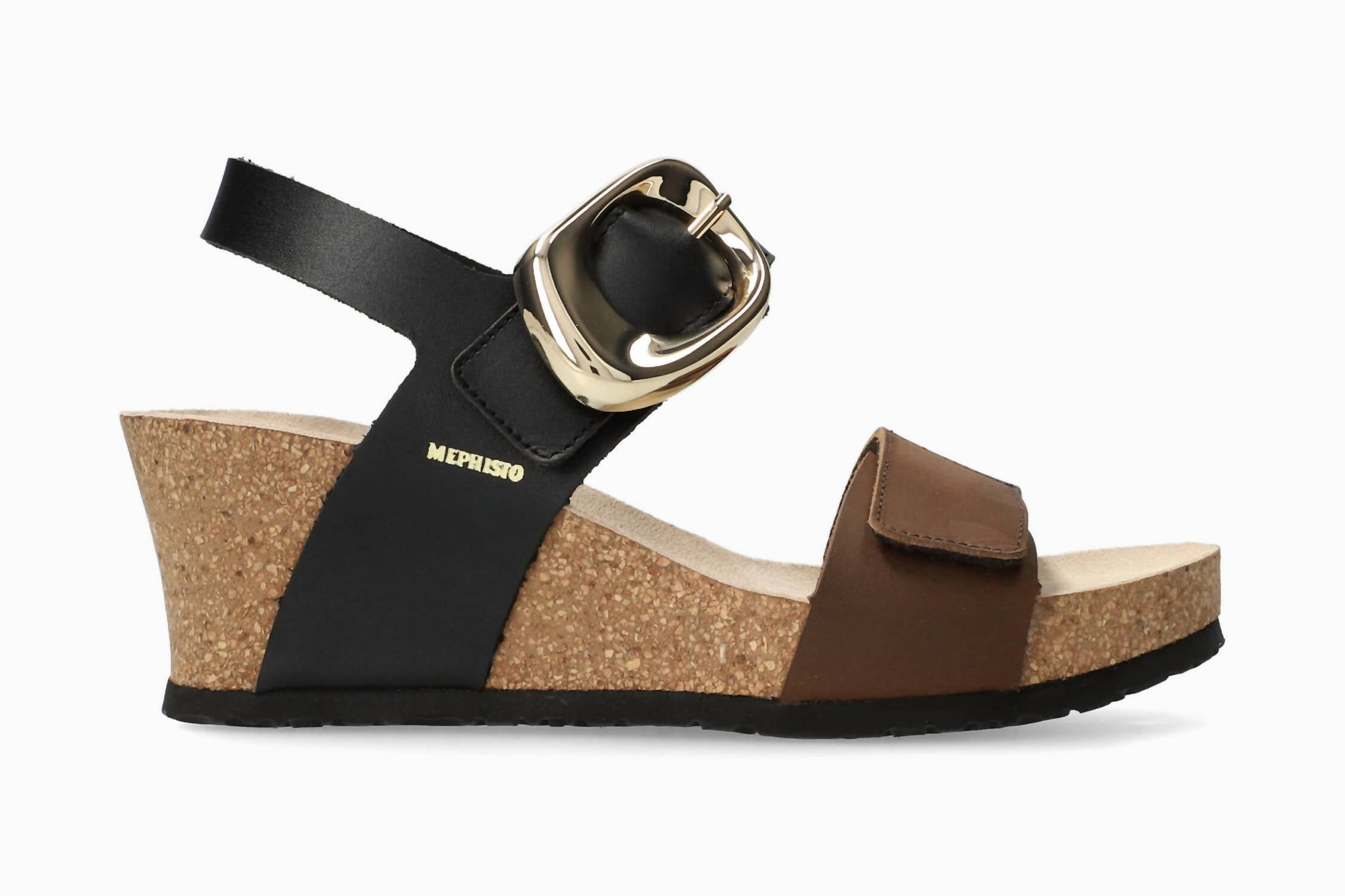 Women's Leandre Lightweight Walking Wedge Sandal In Dark Brown MEPHISTO