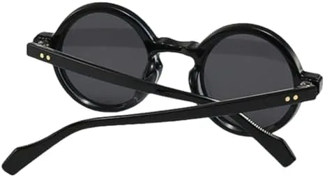 

Популярные круглые солнцезащитные очки для женщин в стиле ретро с заклепками, для мужчин — градиентные очки с защитой от УФ-излучения UV400 MTZJH, Black Leopard Grey