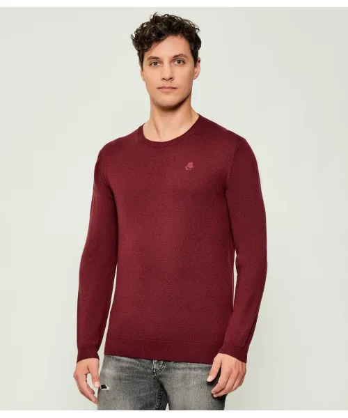 

Шерстяной свитер Slim fit Karl Lagerfeld, красный