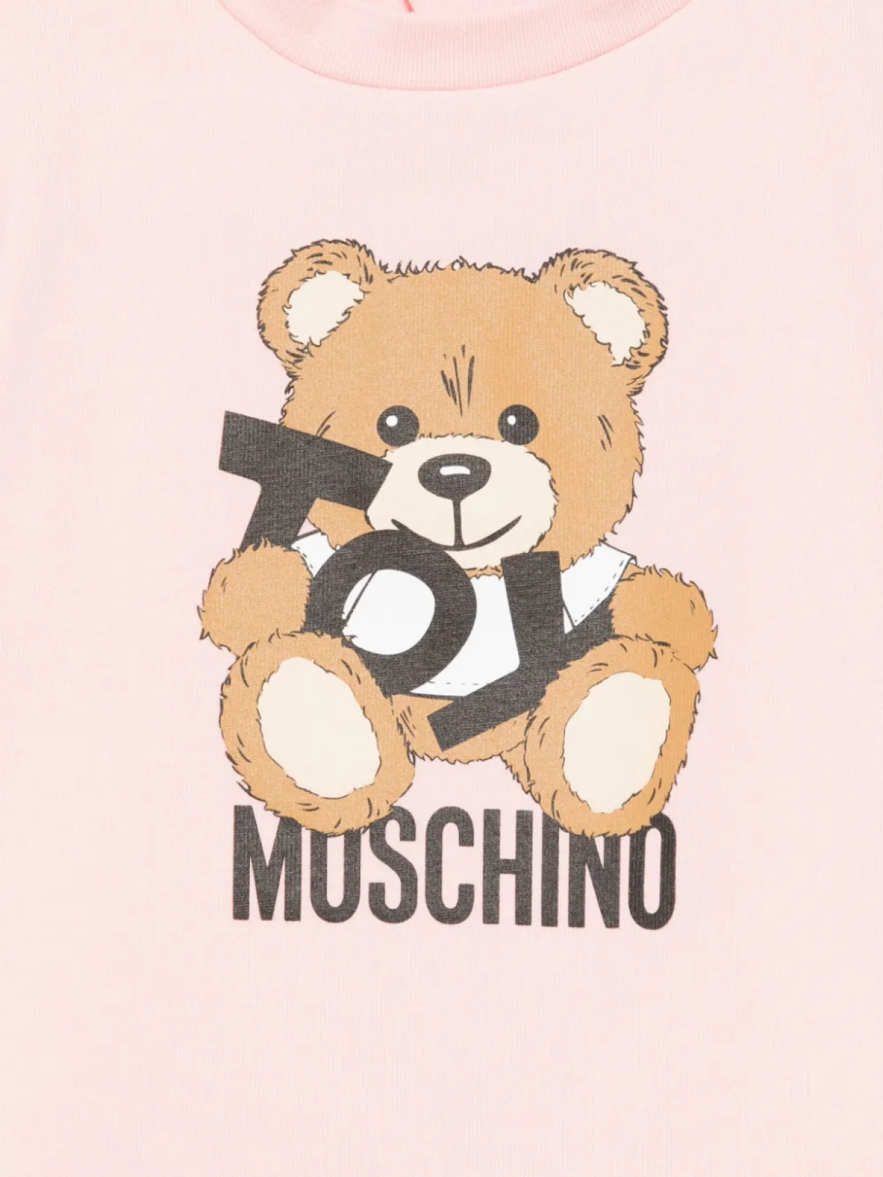 Футболка Moschino Kids с принтом Leo Teddy, розовый — фото 3