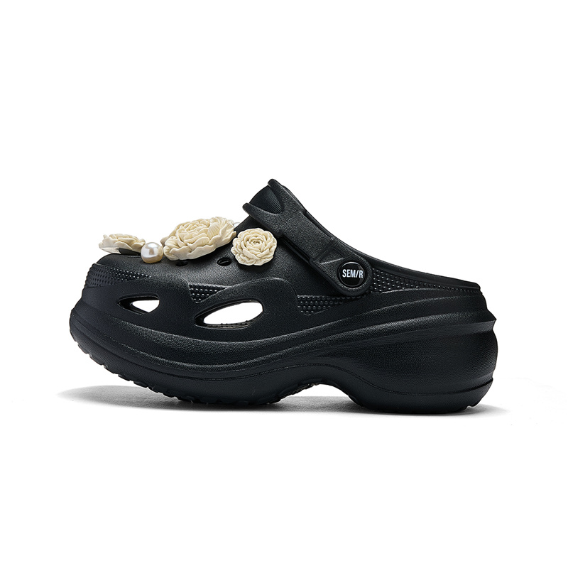 SEMIR Клоги женские Cream Puff Black, цвет Cream Puff Black