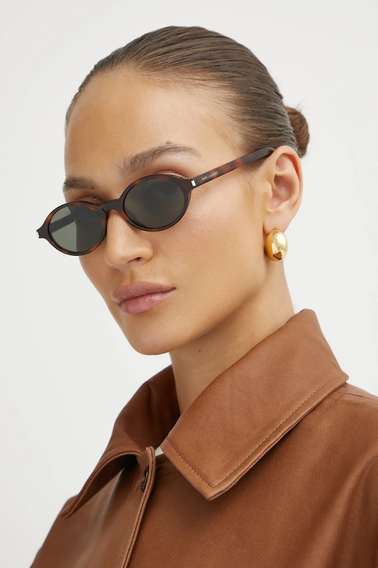 

Солнцезащитные очки Saint Laurent, коричневый