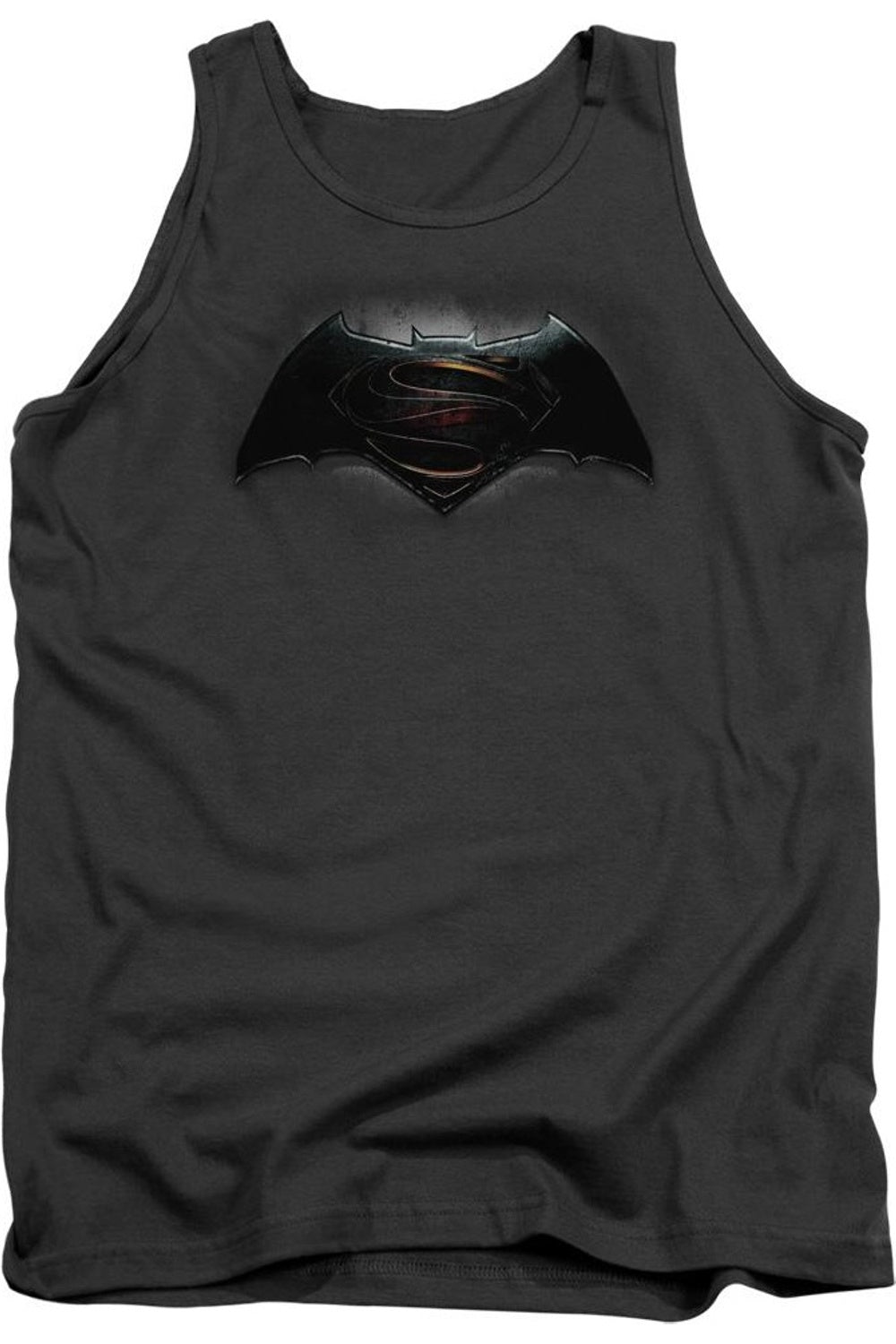 

Майка для взрослых с логотипом Batman V Superman Gildan, цвет charcoal