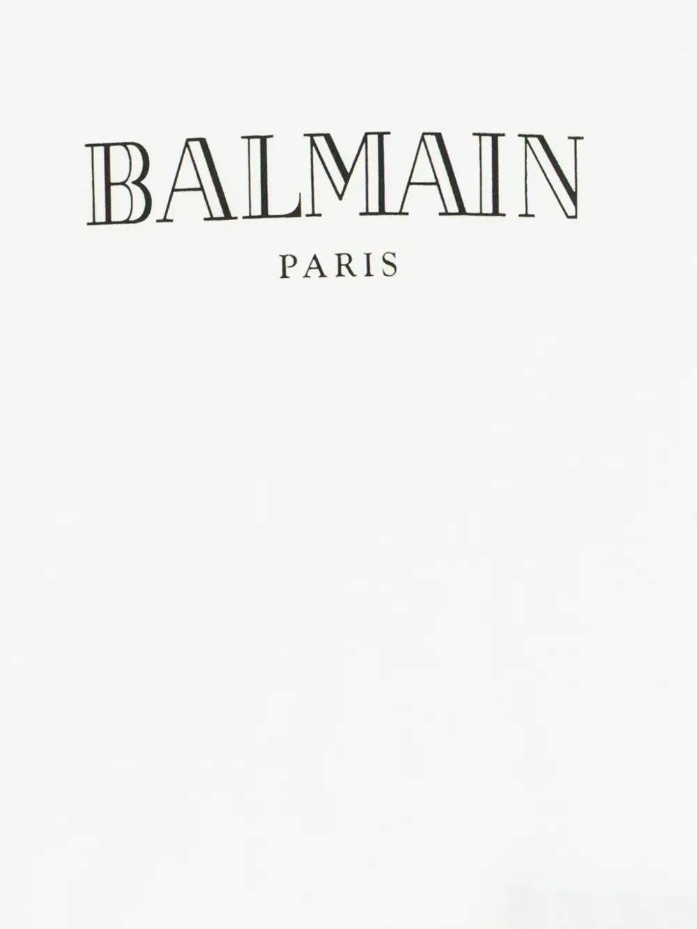 Топ с короткими рукавами и логотипом Balmain Kids, белый — фото 4