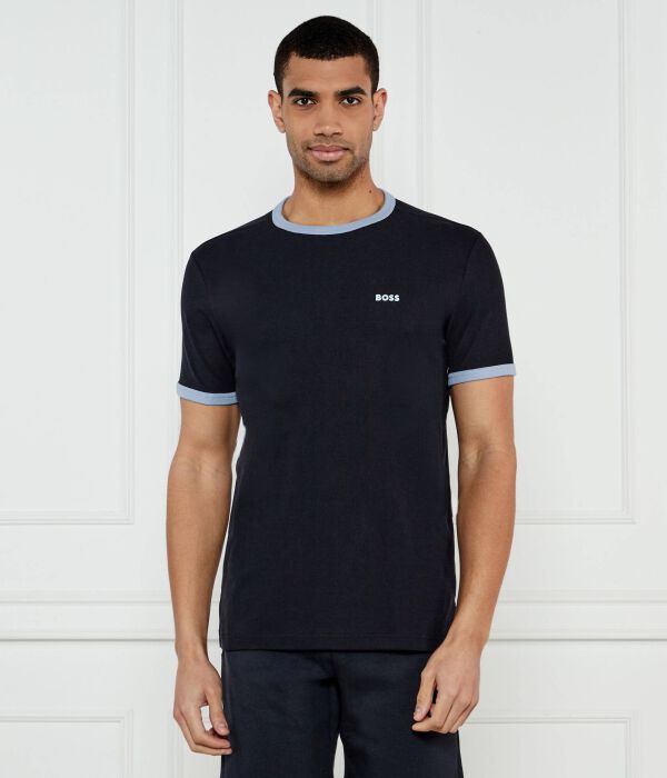 

Футболка с тесьмой в рубчик Regular fit Boss Green, синий