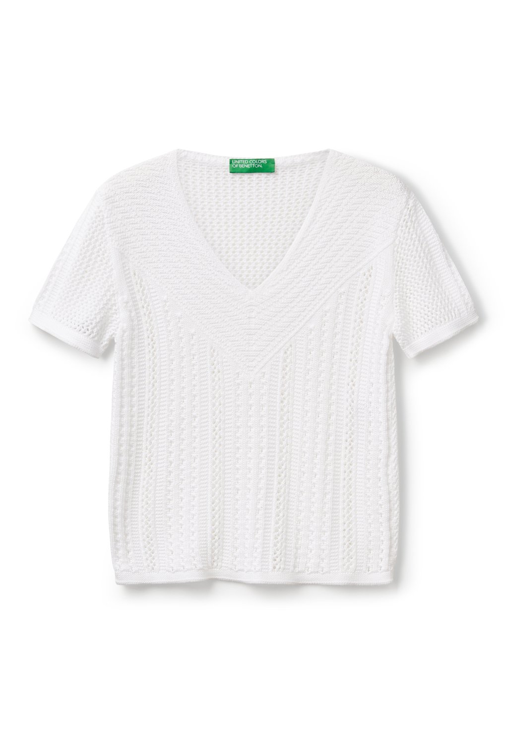 

Блуза PERFORATED United Colors of Benetton, белый