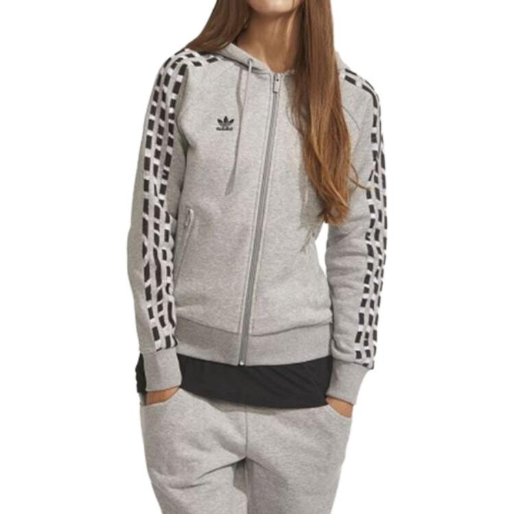 Женская толстовка ZIP HO FL Medium Heather Grey Adidas Originals — фото 3