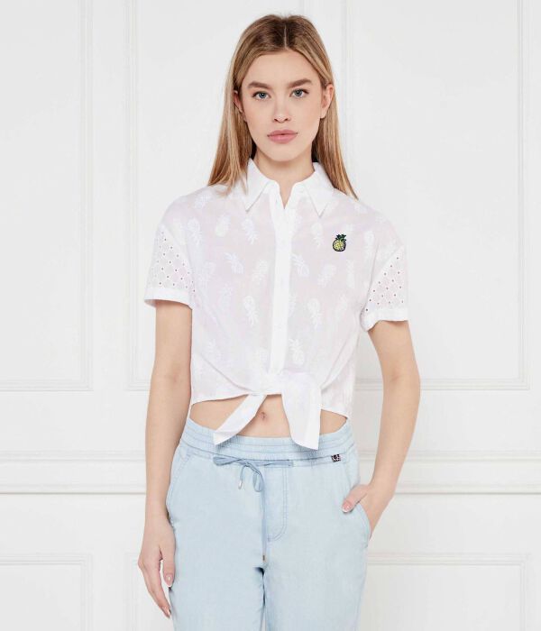 

Рубашка Cropped fit Marc Cain, белый