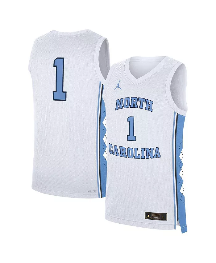 

Мужская белая баскетбольная майка North Carolina Tar Heels Home Replica Jordan
