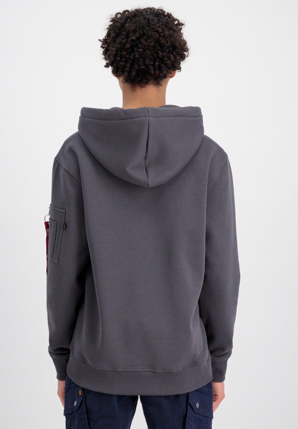

Толстовка с капюшоном BASIC Alpha Industries, серый
