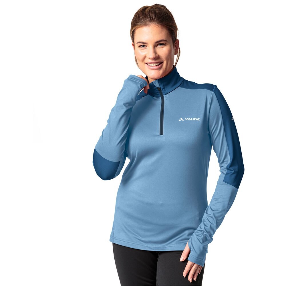 

Футболка с длинным рукавом VAUDE Livigno II Half Zip, синий